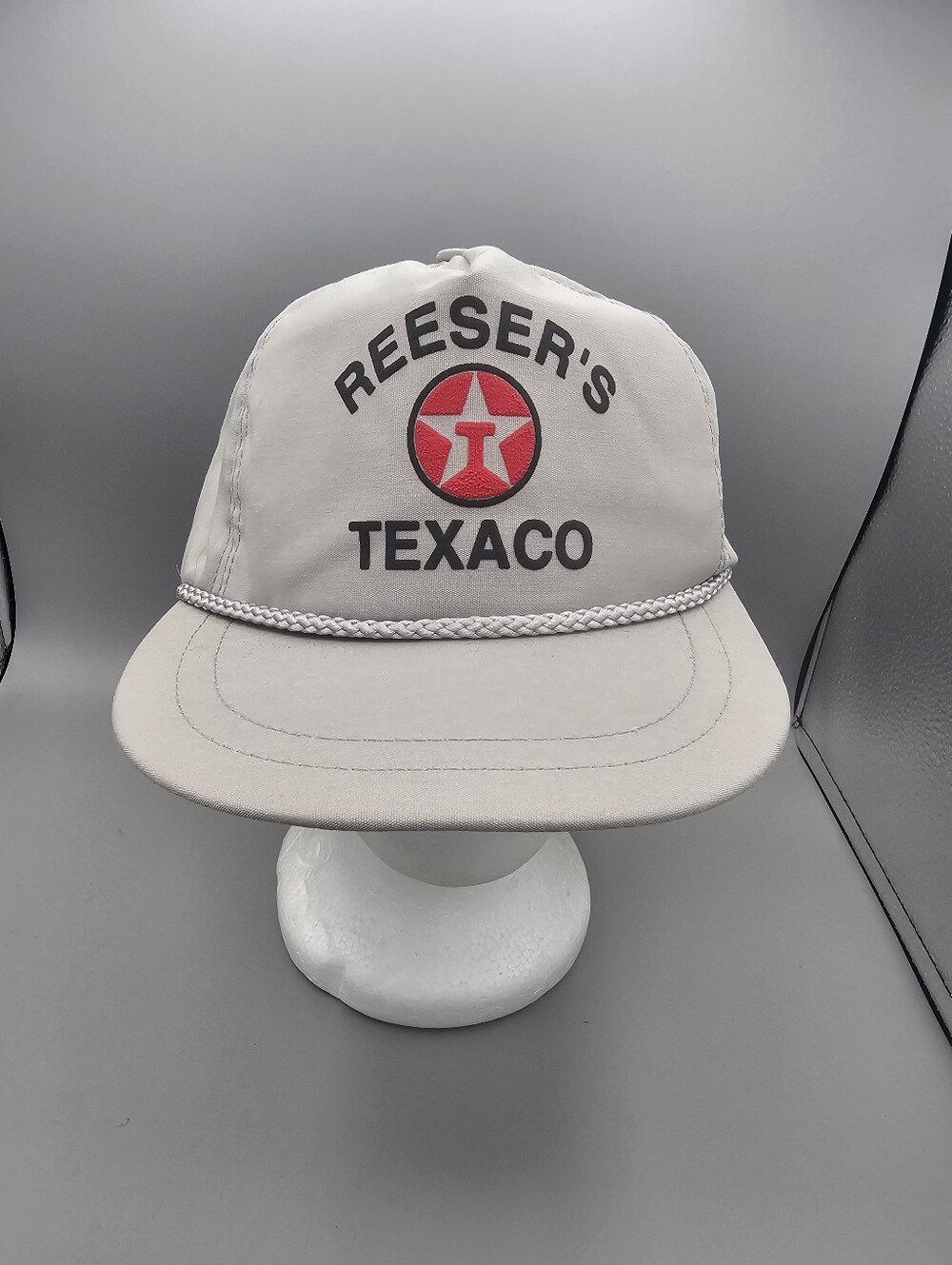Vintage Texaco USA Hat Reesers Haven Pennsylvania NOS Gray Lightweight 60s 70s